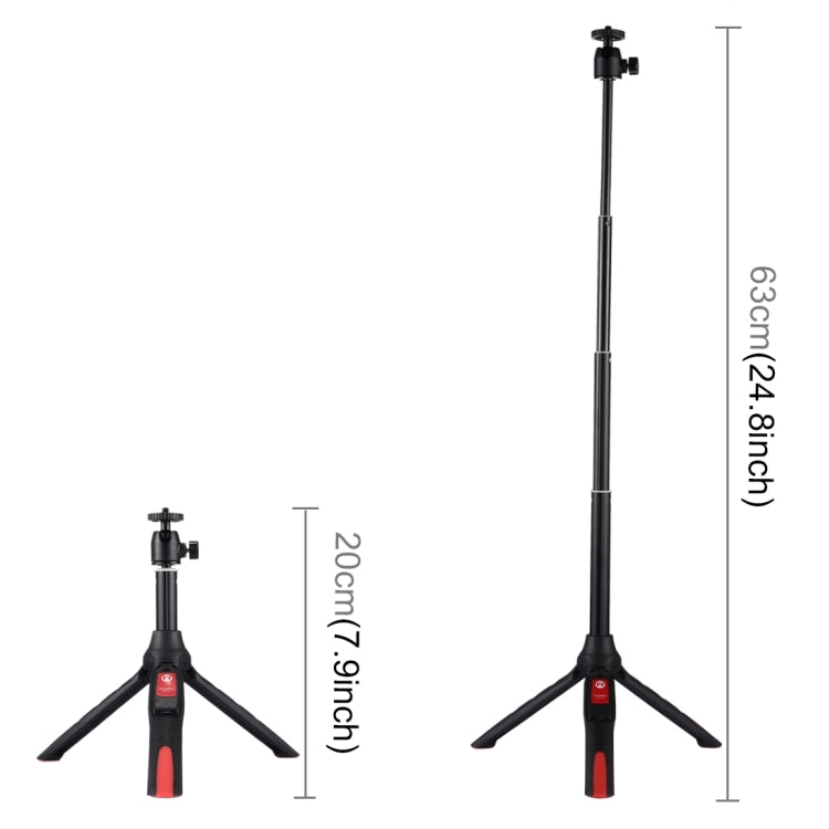 20-68cm Grip Foldable Tripod Holder Multi-functional Selfie Stick Extension Monopod with Phone Clip & Remote Control, For iPhone, Galaxy, Huawei, Xiaomi, HTC, Sony, Google and other Smartphones - Selfie Sticks by PMC Jewellery | Online Shopping South Africa | PMC Jewellery | Buy Now Pay Later Mobicred