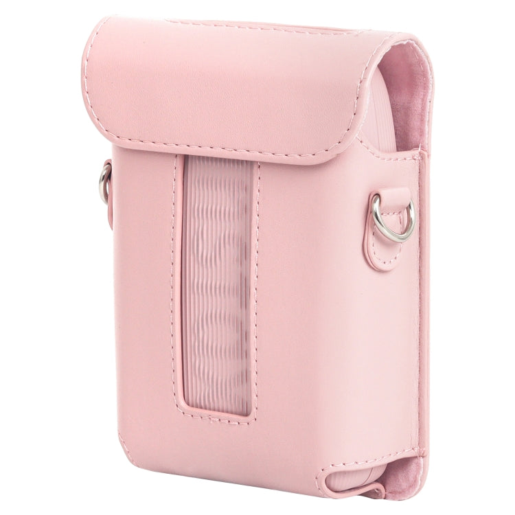 For FUJIFILM Instax mini Link 3 Full Body Leather Case Bag with Strap (Pink) - Leather Bag by PMC TechLife | Online Shopping South Africa | PMC TechLife | Buy Now Pay Later Mobicred