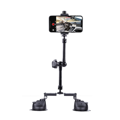 Dual-leg Suction Cup Articulating Friction Magic Arm Phone Clamp Mount (Black) - Holder by PMC Jewellery | Online Shopping South Africa | PMC Jewellery | Buy Now Pay Later Mobicred