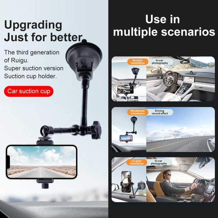 Tri-leg Suction Cup Connecting Rod Arm Phone Clamp Mount (Black) - free shipping - PMC TechLife - Order now!