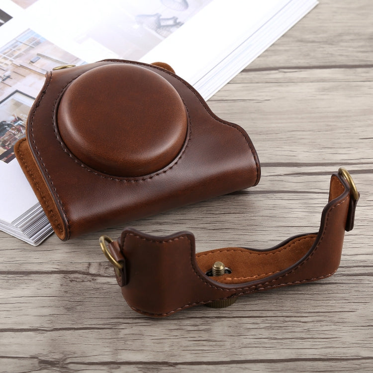 Full Body Camera PU Leather Case Bag with Strap for Sony DSC-HX90(Coffee) - free shipping - PMC TechLife - Order now!