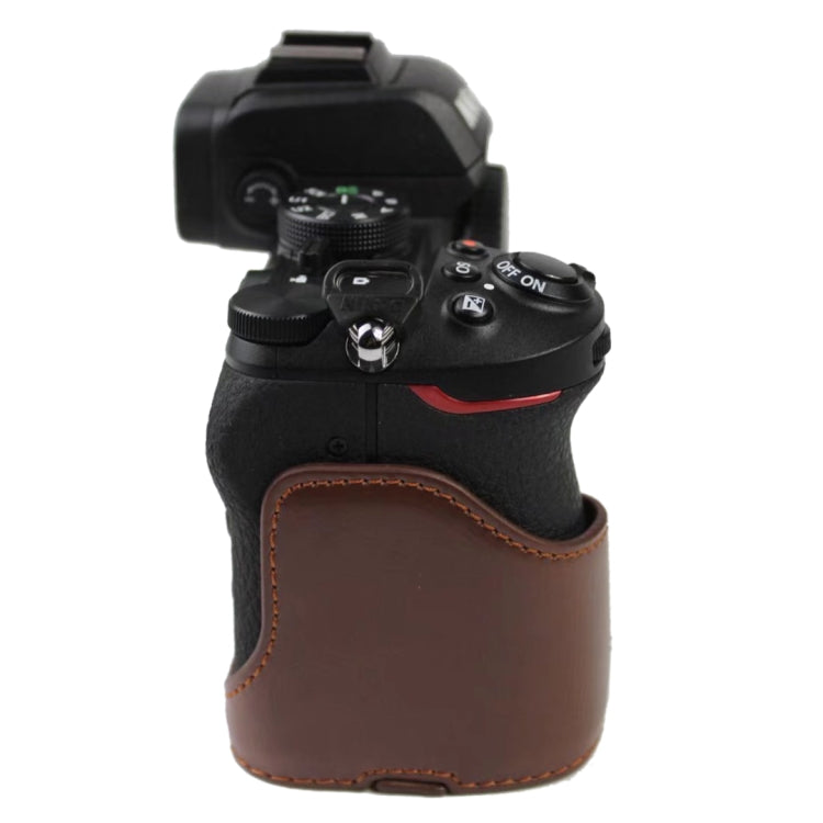 1/4 inch Thread PU Leather Camera Half Case Base for Nikon Z50(Black) - Half Case by PMC TechLife | Online Shopping South Africa | PMC TechLife | Buy Now Pay Later Mobicred