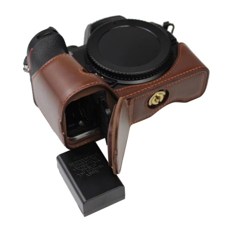 1/4 inch Thread PU Leather Camera Half Case Base for Nikon Z50(Black) - Half Case by PMC TechLife | Online Shopping South Africa | PMC TechLife | Buy Now Pay Later Mobicred