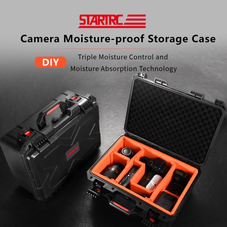 STARTRC Waterproof PP Suitcase Storage Box for Canon / Fujifilm / Nikon 1 Camera 2 Lenses (Black) - free shipping - PMC TechLife - Order now!