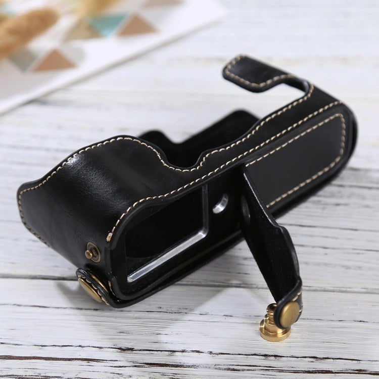 1/4 inch Thread PU Leather Camera Half Case Base for FUJIFILM X-E3(Black) - free shipping - PMC TechLife - Order now!
