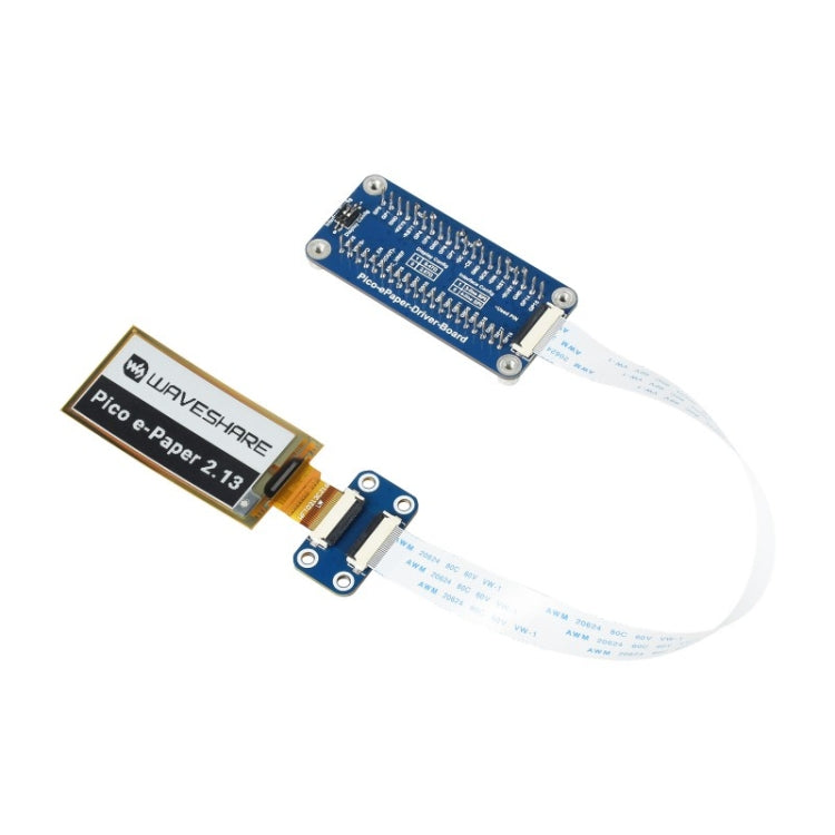 Waveshare 2.13 inch 212 x 104 Pixel Black / White Flexible E-Paper E-Ink Display Module for Raspberry Pi Pico, SPI Interface - free shipping - PMC Jewellery - Order now!