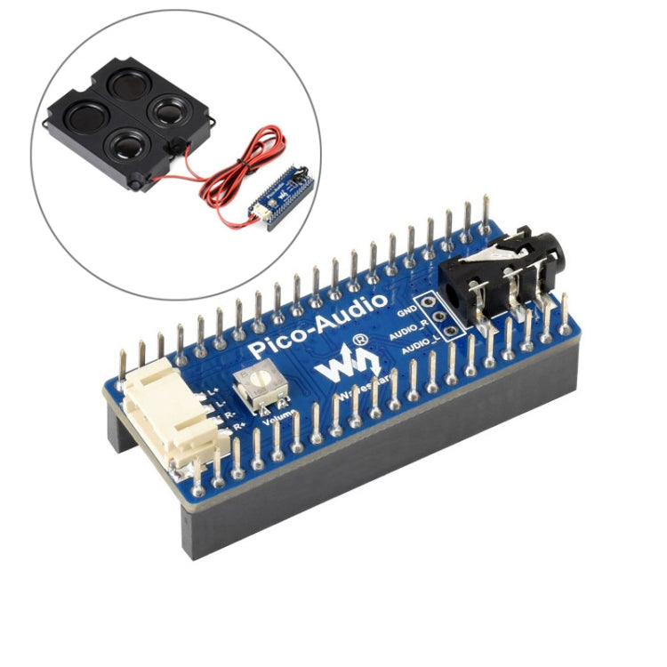 Waveshare Audio Expansion Module for Raspberry Pi Pico, Concurrently Headphone / Speaker Output - Modules Expansions Accessories by WAVESHARE | Online Shopping South Africa | PMC Jewellery | Buy Now Pay Later Mobicred