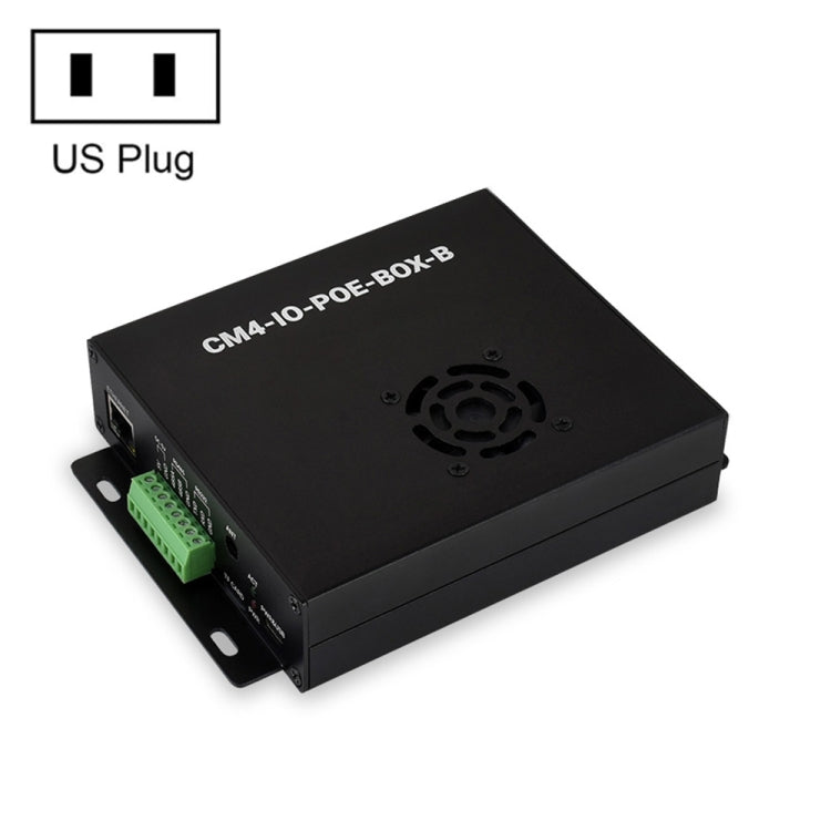 Waveshare PoE Mini-Computer Type B Base Box with Metal Case & Cooling Fan for Raspberry Pi CM4(US Plug) - Mini PC Accessories by WAVESHARE | Online Shopping South Africa | PMC Jewellery | Buy Now Pay Later Mobicred