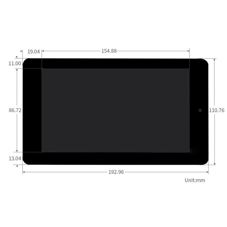 WAVESHARE 7 inch 800 x 480 Capacitive Touch Display with Front Camera for Raspberry Pi - free shipping - PMC TechLife - Order now!
