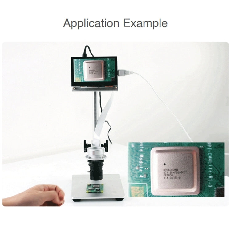 Waveshare 4.3 inch Screen Raspberry Pi Microscope Kit 12MP Camera Module with Bracket, US Plug - free shipping - PMC Jewellery - Order now!