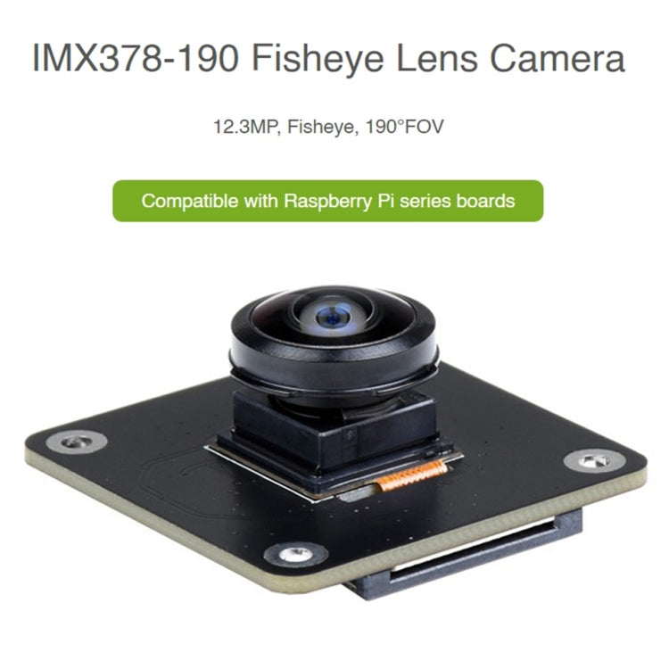 Waveshare IMX378-190 Fisheye Lens 12.3MP Wider Field Camera for Raspberry Pi - Modules Expansions Accessories by WAVESHARE | Online Shopping South Africa | PMC Jewellery | Buy Now Pay Later Mobicred