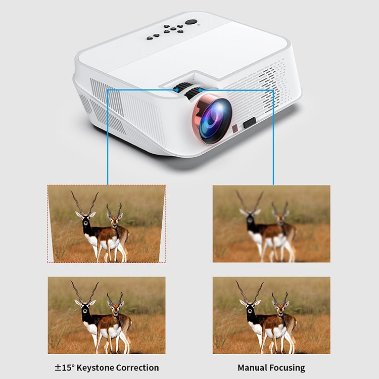 VS626 Android 3500ANSI Lumens 1080*720 Resolution LED+LCD Technology Smart Projector, Support AV / HDMI / SD Card / USB / VGA (White) - LED Projector by PMC TechLife | Online Shopping South Africa | PMC TechLife | Buy Now Pay Later Mobicred