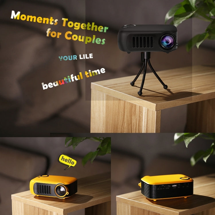 A2000 Portable Projector 800 Lumen LCD Home Theater Video Projector, Support 1080P, EU Plug (White) - LED Projector by PMC TechLife | Online Shopping South Africa | PMC TechLife | Buy Now Pay Later Mobicred