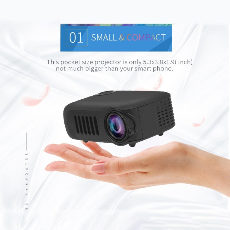 A2000 Portable Projector 800 Lumen LCD Home Theater Video Projector, Support 1080P, AU Plug (White) - LED Projector by PMC Jewellery | Online Shopping South Africa | PMC Jewellery | Buy Now Pay Later Mobicred