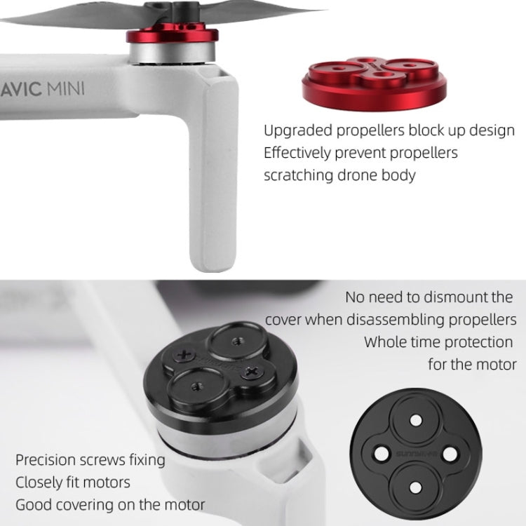 4 PCS Sunnylife Motor Metal Protection Cover for DJI Mini 2 (Black) - Other by Sunnylife | Online Shopping South Africa | PMC TechLife | Buy Now Pay Later Mobicred