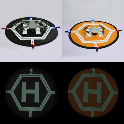 RCGEEK 55cm Round Portable Parking Apron Foldable Landing Pad with Night Light for DJI Mavic Mini / Air 2S / FPV - Parking Apron by PMC Jewellery | Online Shopping South Africa | PMC Jewellery | Buy Now Pay Later Mobicred