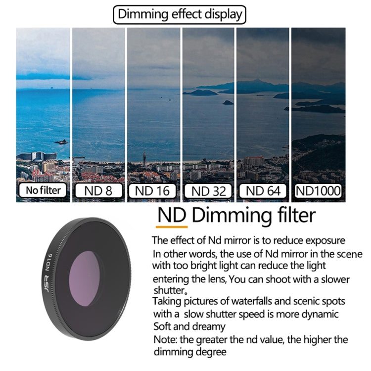 JSR 3 in 1 CPL ND8 ND16 Lens Filter For DJI Osmo Action 3 -  by JSR | Online Shopping South Africa | PMC Jewellery | Buy Now Pay Later Mobicred