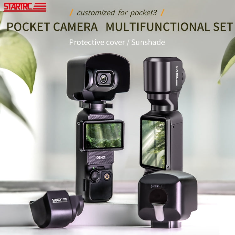 For DJI OSMO Pocket 3 STARTRC 2 in 1 Gimbal Camera Lens Cover Sunshade (Black) - Lens Accessories by STARTRC | Online Shopping South Africa | PMC Jewellery | Buy Now Pay Later Mobicred