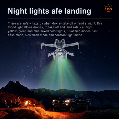 For DJI Mini 4 Pro STARTRC LED Light Folding Heightened Landing Gear Training Rack (Grey) - Other by STARTRC | Online Shopping South Africa | PMC Jewellery | Buy Now Pay Later Mobicred