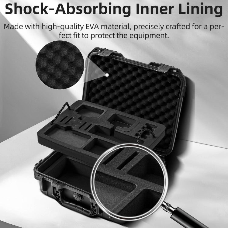 For DJI Osmo Action 5 Pro STARTRC Waterproof EVA ABS Dual-layer Suitcase Storage Box (Black) - free shipping - PMC TechLife - Order now!