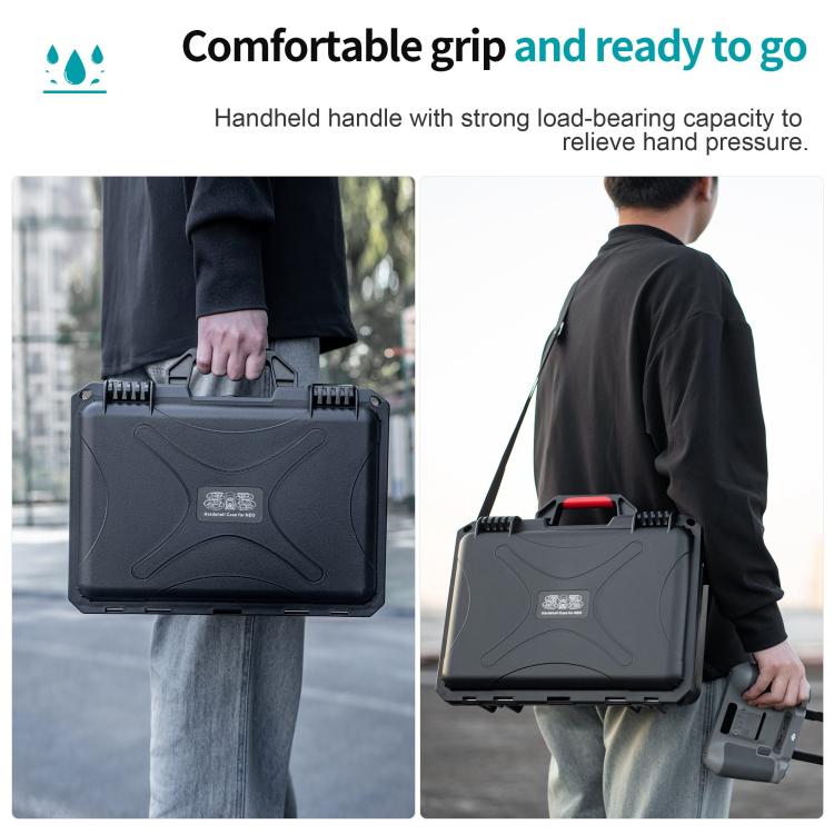 For DJI Neo / RC2 / RC-N3 STARTRC Waterproof PP Suitcase Shoulder Storage Box (Black) - free shipping - PMC TechLife - Order now!