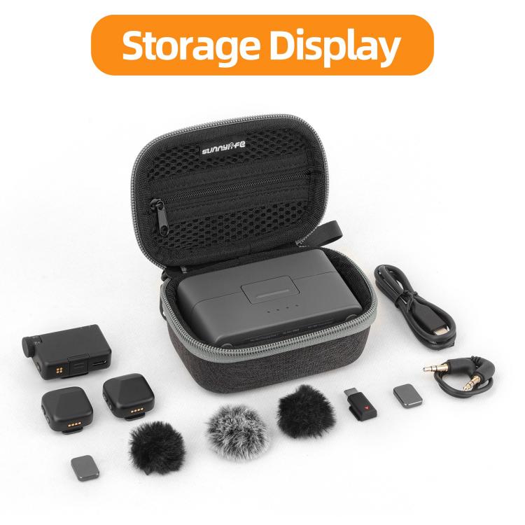 For DJI Mic Mini Sunnylife Portable Protective Box Storage Bag (Black) - free shipping - PMC TechLife - Order now!