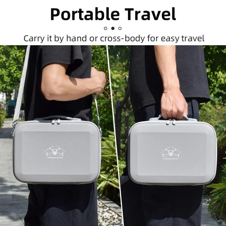 For DJI Mini 4 Pro BRDRC Shoulder Drone Remote Control Storage Carrying Bag (Grey) - free shipping - PMC TechLife - Order now!