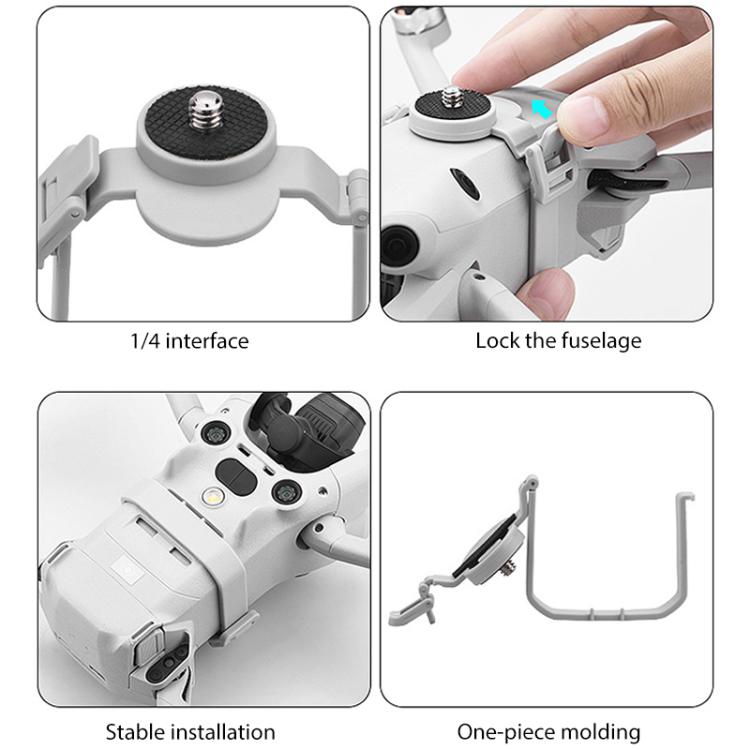 For DJI Mini 4 Pro BRDRC Action Camera Holder Bracket Adapter Drone Gimbal Extension Mount (Grey) - free shipping - PMC TechLife - Order now!