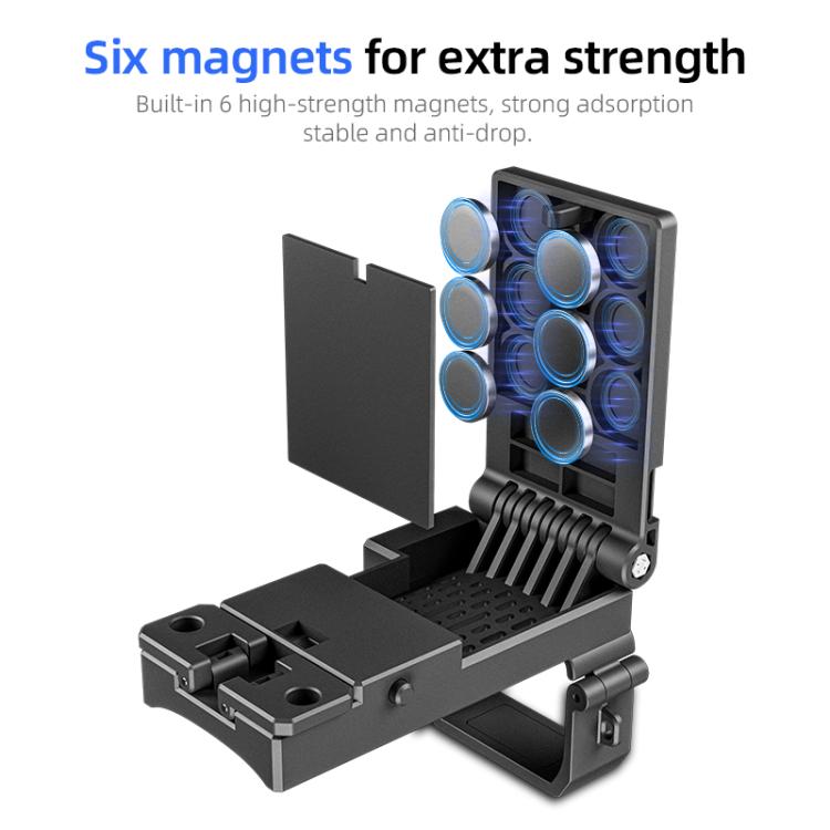 For DJI Osmo Pocket 3 STARTRC Folding Magnetic Mount Base Fixed Bracket (Black) - free shipping - PMC TechLife - Order now!
