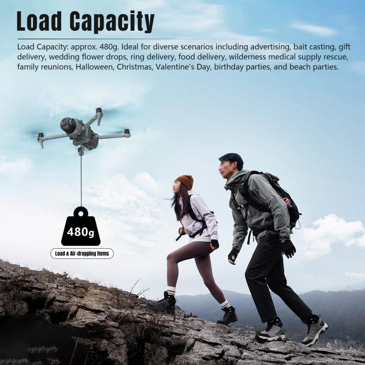 For DJI Mavic 4 Pro STARTRC Air-Dropping System Thrower Parabolic with Expansion Bracket (Black) - free shipping - PMC TechLife - Order now!