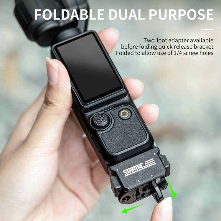 For DJI Pocket 3 STARTRC Quick Mount Adapter Extension Bracket (Black) - Mount & Holder by STARTRC | Online Shopping South Africa | PMC TechLife | Buy Now Pay Later Mobicred