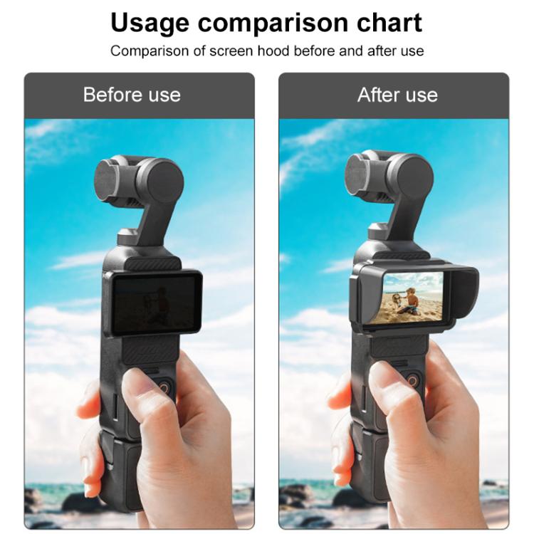 For DJI Osmo Pocket 3 BRDRC Sunshade Hood Screen Shade (Black) - free shipping - PMC TechLife - Order now!