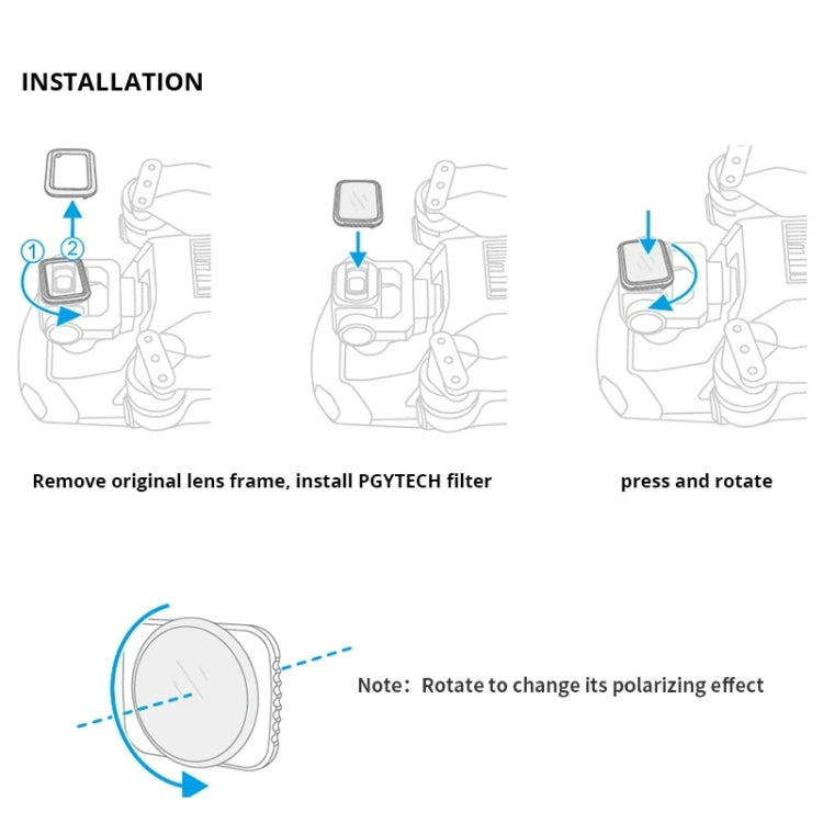 PGYTECH P-16A-032 UV Lens Filter for DJI Mavic Air 2 Drone Accessories - Lens Hood by PGYTECH | Online Shopping South Africa | PMC Jewellery | Buy Now Pay Later Mobicred