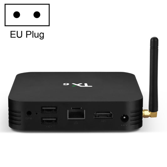 TX6 HD TV Box Media Player, Android 7.1 / 9.0 System, Allwinner H6, up to 1.5GHz, Quad-core ARM Cortex-A53, 2GB + 16GB, Support Bluetooth, WiFi, RJ45, EU Plug - Allwinner H6 by PMC Jewellery | Online Shopping South Africa | PMC Jewellery | Buy Now Pay Later Mobicred