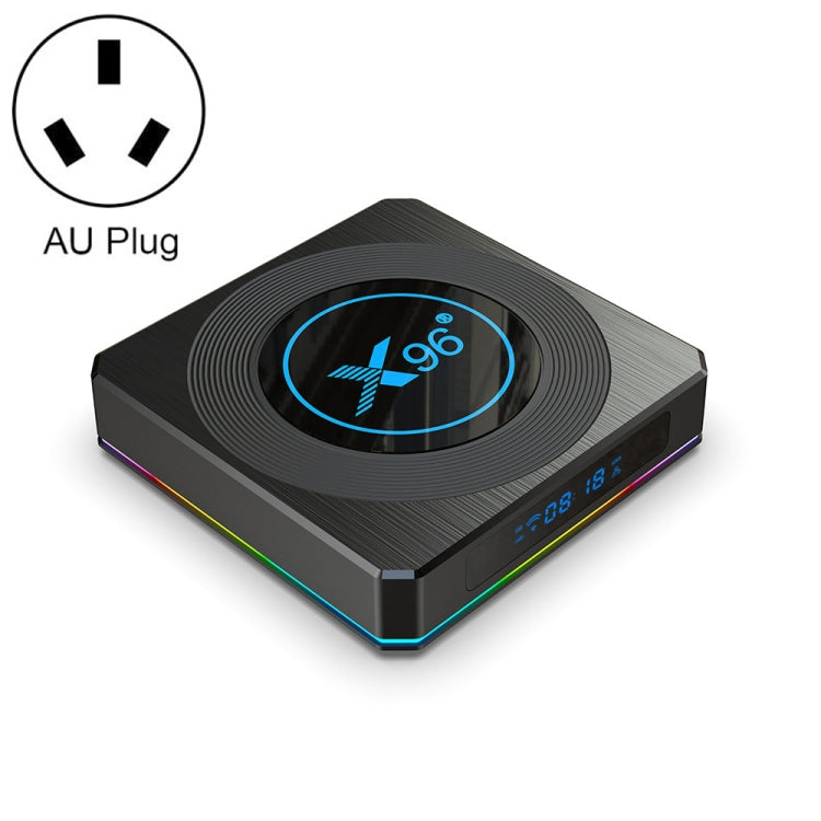 X96 X4 8K Smart TV BOX Android 11.0 Media Player with Remote Control, Amlogic S905X4 Quad Core ARM Cortex A55, RAM: 4GB, ROM: 64GB, Support 100M, Dual Band WiFi, Bluetooth, AU Plug - Amlogic S905 by PMC Jewellery | Online Shopping South Africa | PMC Jewellery | Buy Now Pay Later Mobicred