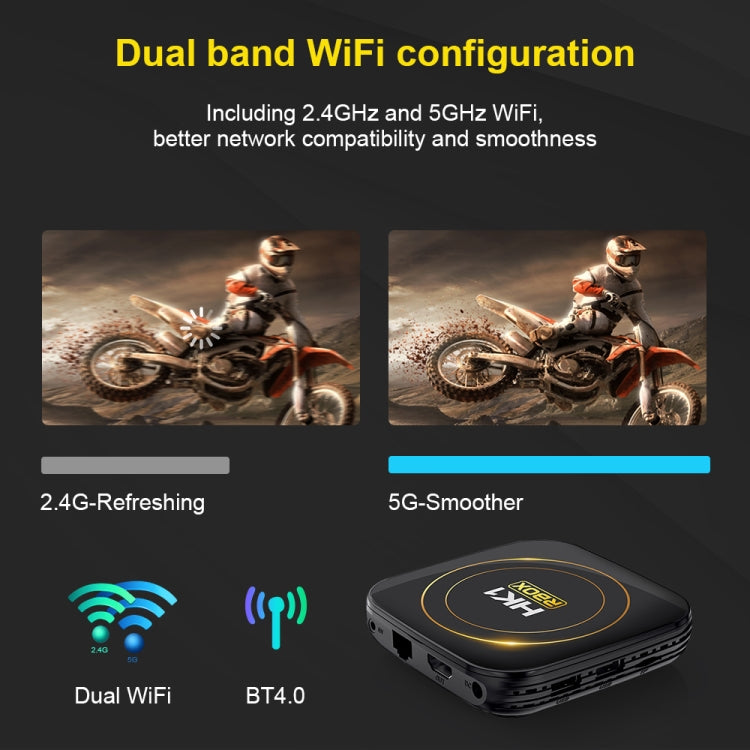 HK1 RBOX-H8S 4K Ultra HD Android 12.0 Smart TV Box with Remote Control, Allwinner H618 Quad-Core, 2GB+16GB(AU Plug) - Others by PMC TechLife | Online Shopping South Africa | PMC TechLife | Buy Now Pay Later Mobicred