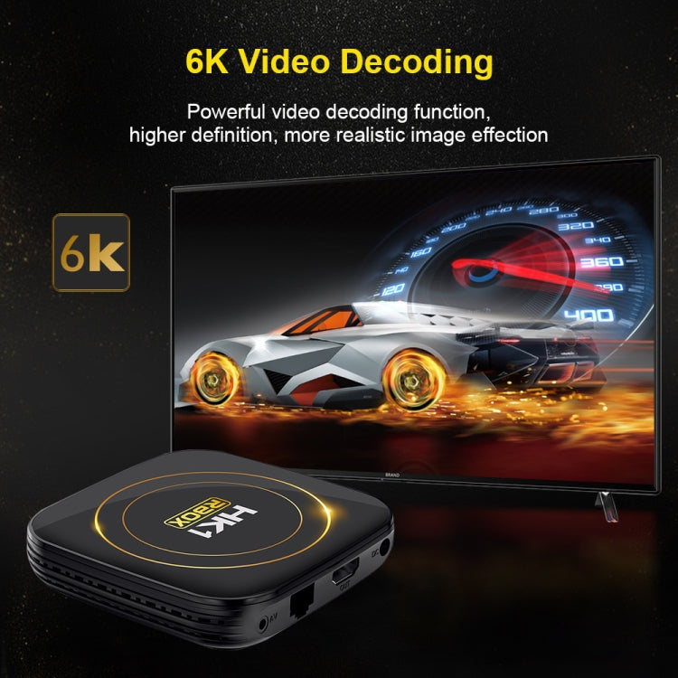 HK1 RBOX-H8S 4K Ultra HD Android 12.0 Smart TV Box with Remote Control, Allwinner H618 Quad-Core, 4GB+64GB(UK Plug) - Others by PMC Jewellery | Online Shopping South Africa | PMC Jewellery | Buy Now Pay Later Mobicred