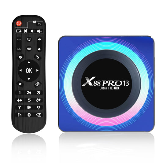 Acrylic X88 Pro 13 8K Ultra HD Android 13.0 Smart TV Box with Remote Control, RK3528 Quad-Core, 2GB+16GB(EU Plug) - Others by PMC Jewellery | Online Shopping South Africa | PMC Jewellery