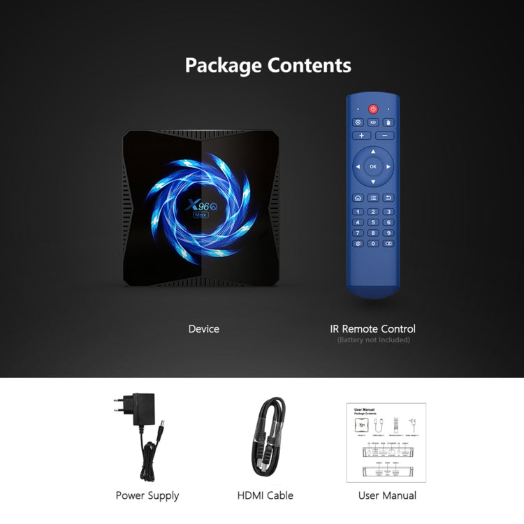 TANIX X96Q Max 4K Smart TV BOX Android 10 Media Player with Remote Control, Quad Core Allwinner H616, RAM: 4GB, ROM: 64GB, 2.4GHz/5GHz WiFi, UK Plug - Allwinner H6 by PMC Jewellery | Online Shopping South Africa | PMC Jewellery | Buy Now Pay Later Mobicred