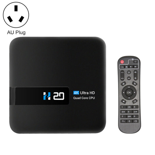 H20 4K Smart TV BOX Android 10.0 Media Player with Remote Control, Quad Core RK3228A, RAM: 1GB, ROM: 8GB, 2.4GHz WiFi, AU Plug - RK3228A by PMC Jewellery | Online Shopping South Africa | PMC Jewellery | Buy Now Pay Later Mobicred