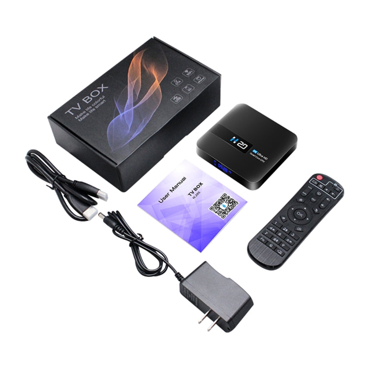 H20 4K Smart TV BOX Android 10.0 Media Player with Remote Control, Quad Core RK3228A, RAM: 1GB, ROM: 8GB, 2.4GHz WiFi, AU Plug - RK3228A by PMC Jewellery | Online Shopping South Africa | PMC Jewellery | Buy Now Pay Later Mobicred