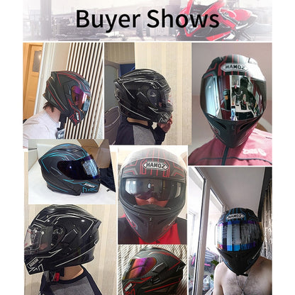 Soman 955 Skyeye Motorcycle Full / Open Face Bluetooth Helmet Headset Full Face, Supports Answer / Hang Up Calls(Black Red) - Helmets by SOMAN | Online Shopping South Africa | PMC Jewellery | Buy Now Pay Later Mobicred