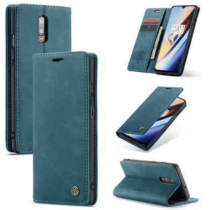 CaseMe-013 Multifunctional Horizontal Flip Leather Case with Card Slot & Holder for OnePlus 7(Blue) - OnePlus Cases by CaseMe | Online Shopping South Africa | PMC Jewellery | Buy Now Pay Later Mobicred