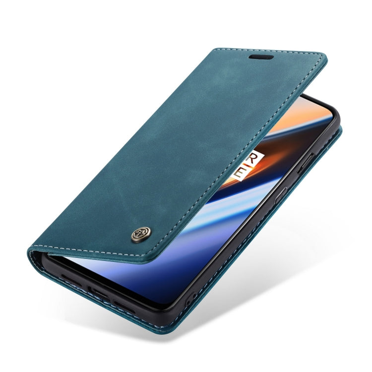 CaseMe-013 Multifunctional Horizontal Flip Leather Case with Card Slot & Holder for OnePlus 7(Blue) - OnePlus Cases by CaseMe | Online Shopping South Africa | PMC Jewellery | Buy Now Pay Later Mobicred