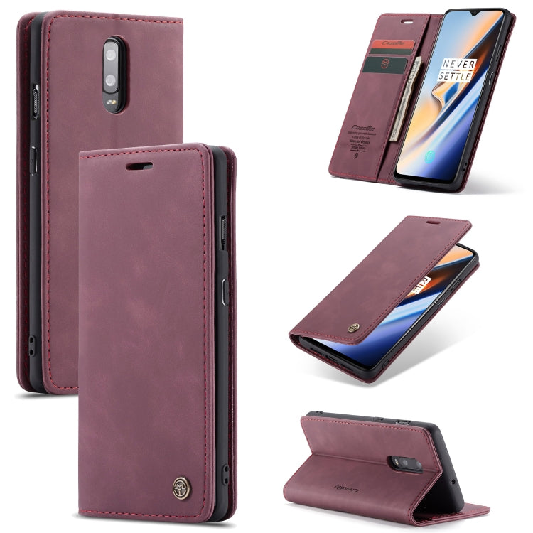 CaseMe-013 Multifunctional Horizontal Flip Leather Case with Card Slot & Holder for Galaxy M20(Wine Red) - Galaxy Phone Cases by CaseMe | Online Shopping South Africa | PMC Jewellery | Buy Now Pay Later Mobicred