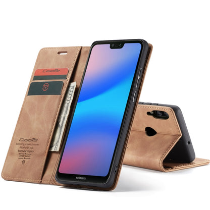 CaseMe-013  Multifunctional Horizontal Flip Leather Case with Card Slot & Holder for Huawei P20 Lite(Brown) - Huawei Cases by CaseMe | Online Shopping South Africa | PMC Jewellery | Buy Now Pay Later Mobicred