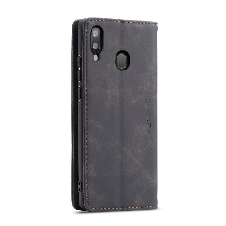 CaseMe-013 Multi-functional Retro Frosted Horizontal Flip Leather Case with Card Slot & Holder & Wallet For Galaxy A20e(Black) - Galaxy Phone Cases by CaseMe | Online Shopping South Africa | PMC Jewellery | Buy Now Pay Later Mobicred