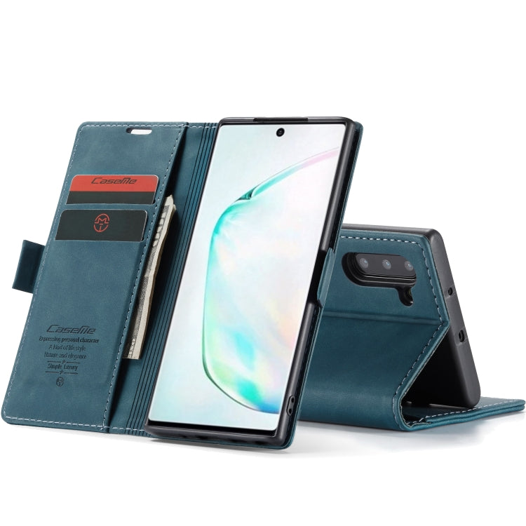 CaseMe-013 Multifunctional Horizontal Flip Leather Case with Card Slot & Holder for Galaxy Note 10(Blue) - Galaxy Phone Cases by CaseMe | Online Shopping South Africa | PMC Jewellery | Buy Now Pay Later Mobicred