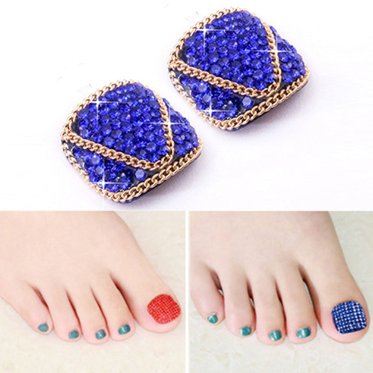 2 PCS Crystal Fake Nail Art Tips Rhinestone Full Cover Toenails Decals Stickers(NO:39) - Nail Stickers by PMC Jewellery | Online Shopping South Africa | PMC Jewellery | Buy Now Pay Later Mobicred