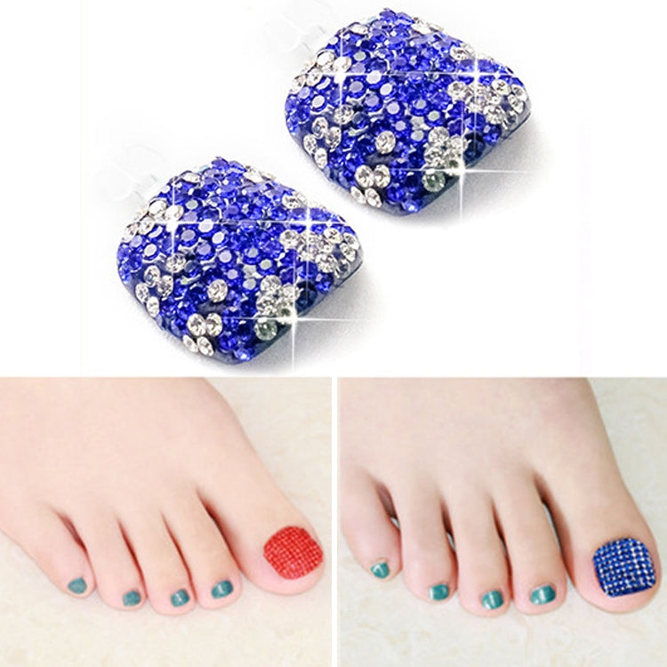 2 PCS Crystal Fake Nail Art Tips Rhinestone Full Cover Toenails Decals Stickers(NO:13) - Nail Stickers by PMC Jewellery | Online Shopping South Africa | PMC Jewellery | Buy Now Pay Later Mobicred